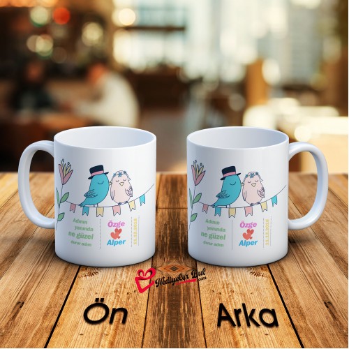 Özel Tasarım İsimli ve Tarihli Kupa