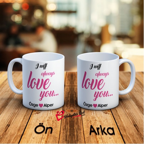 Özel Tasarım Love You Kupa