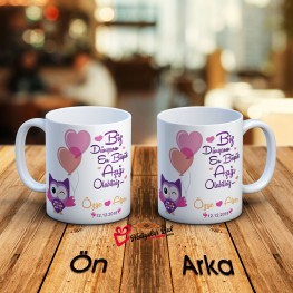 İsimli ve Tarihli Dünyanın En Büyük Aşığı Yazılı Kupa